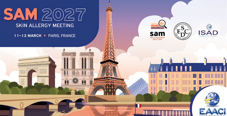 EAACI anuncia Skin Allergy Meeting 2027 em Paris